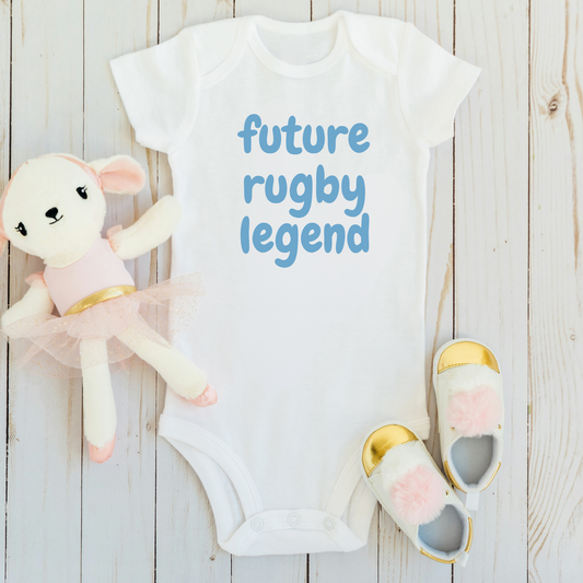 Future Rugby Legend Baby Onesie Blue