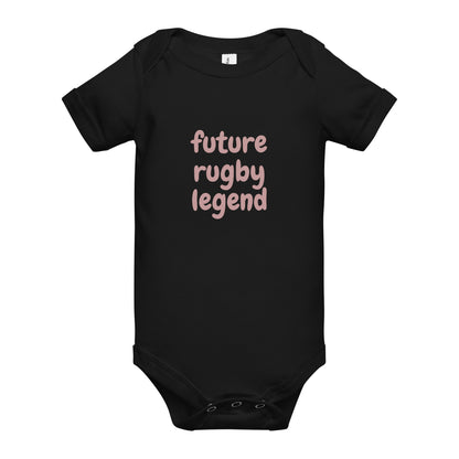 Future Rugby Legend Baby Onesie Pink