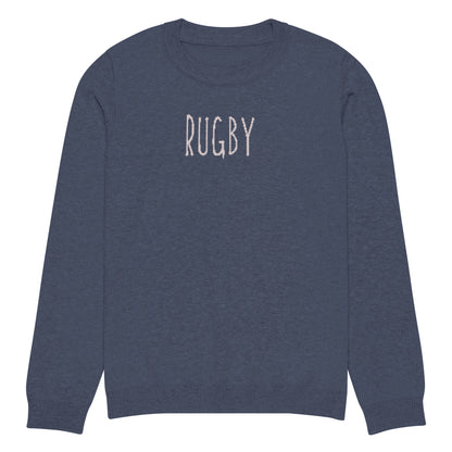 Rugby knitted crew neck sweater