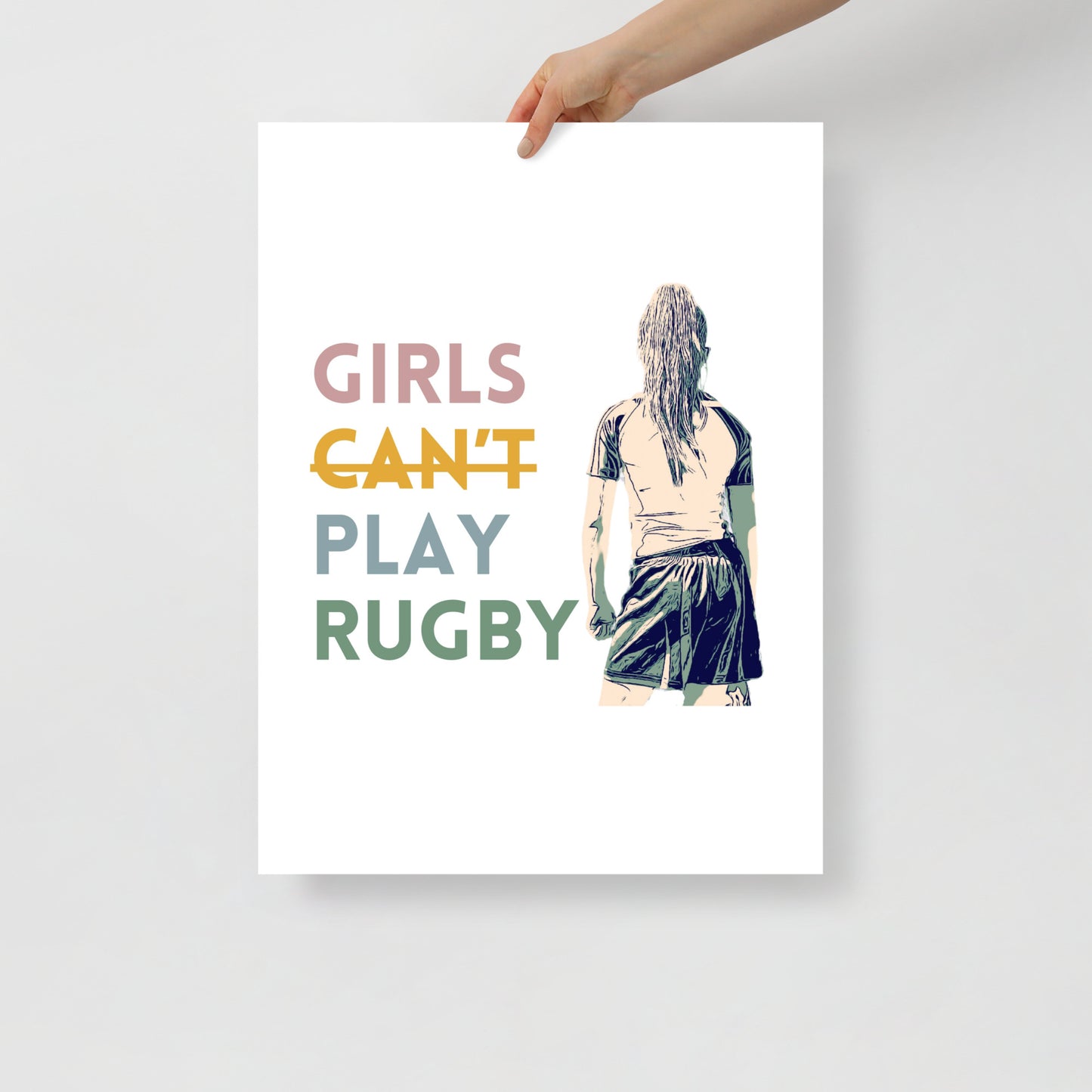 Rugby Girl Poster