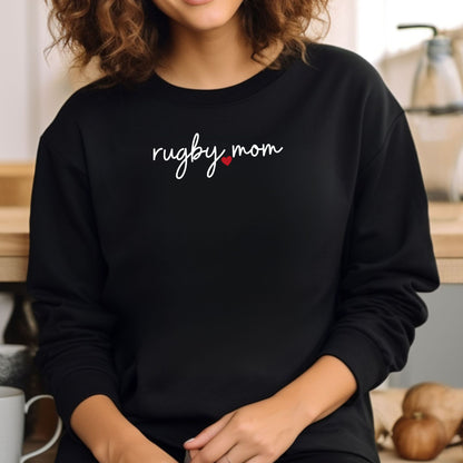 Rugby Mom Heart Sweatshirt