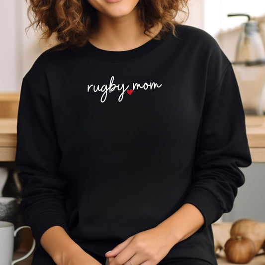 Rugby Mom Heart Sweatshirt