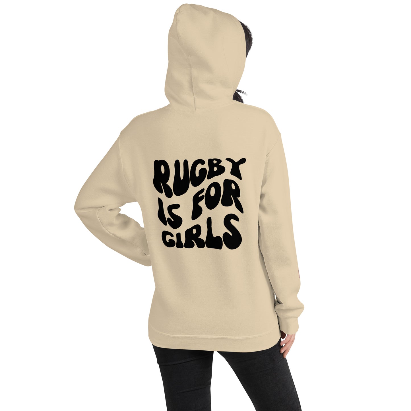 Rugby is for Girls Back Hoodie