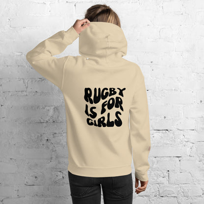 Rugby is for Girls Back Hoodie