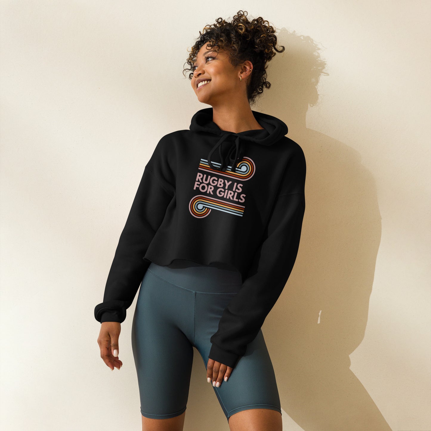 Rugby is for Girls Crop Hoodie