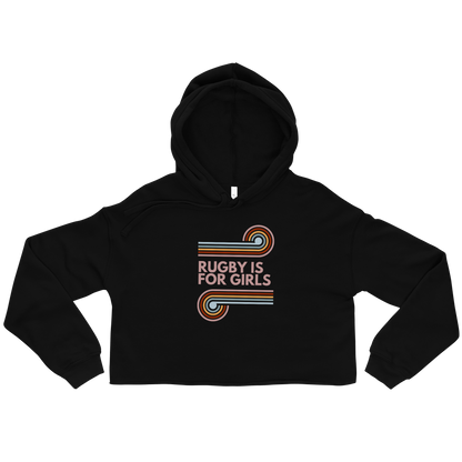 Rugby is for Girls Crop Hoodie