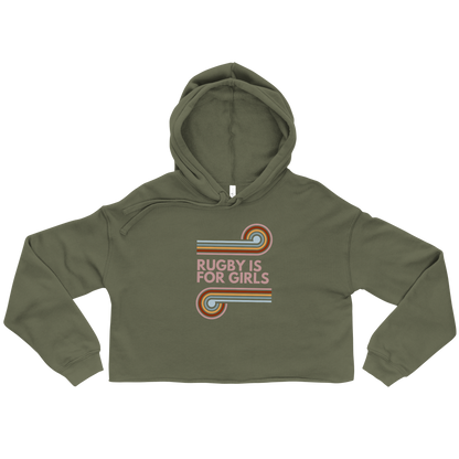 Rugby is for Girls Crop Hoodie