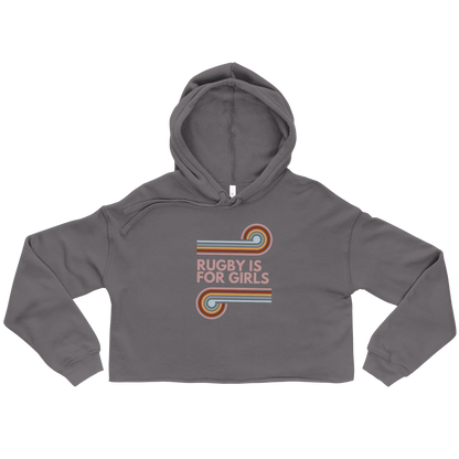 Rugby is for Girls Crop Hoodie